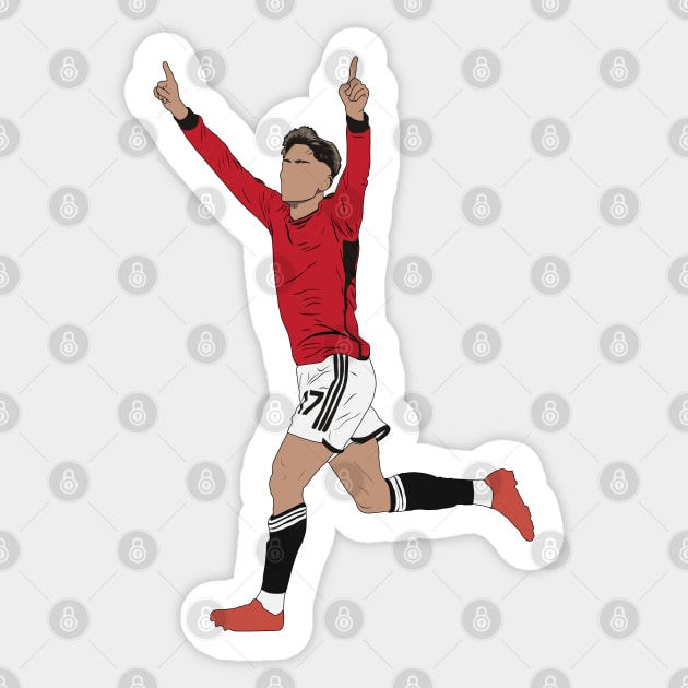 Alejandro Garnacho Goal Celebration Sticker by Hevding